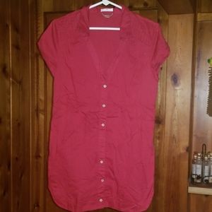 Burgundy Button Up
